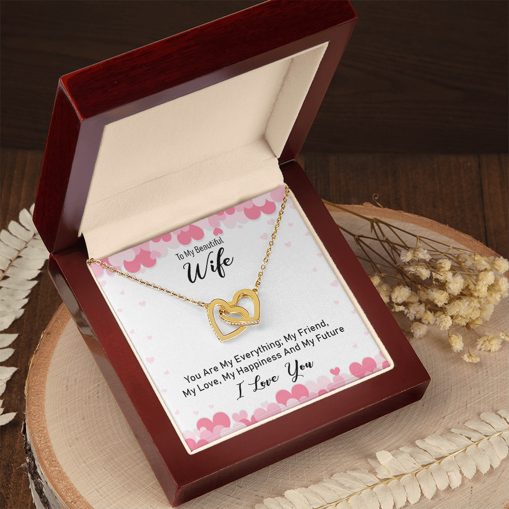 Interlocking Hearts Necklace Gift Her : For Mom, Daughter , Grandma,