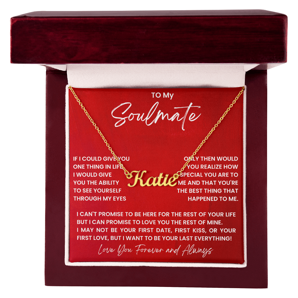 To My Soulemate Necklace Gift