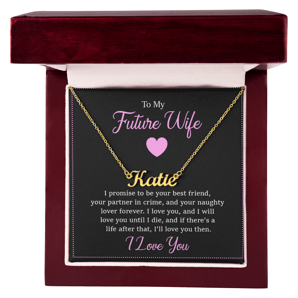 To My Future Wife Custom Name Necklace Gift From Boyfriend