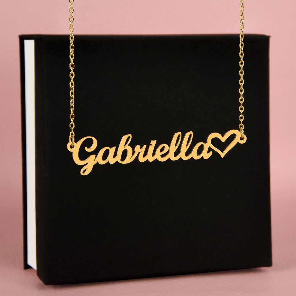 Heart Name Necklace Anniversaly Gift for Wife