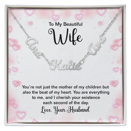 Multiple Name Necklace   Mom Gift For Mather's Da   Gift For Her    Gift For Wife