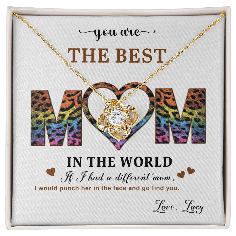 Love Knot Necklace Mom Gift For Mother's Day From Daughter.