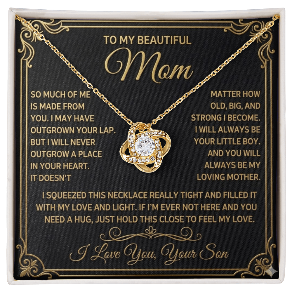 Love Knot necklace  -  Mother's Day Gift for Mom From Son