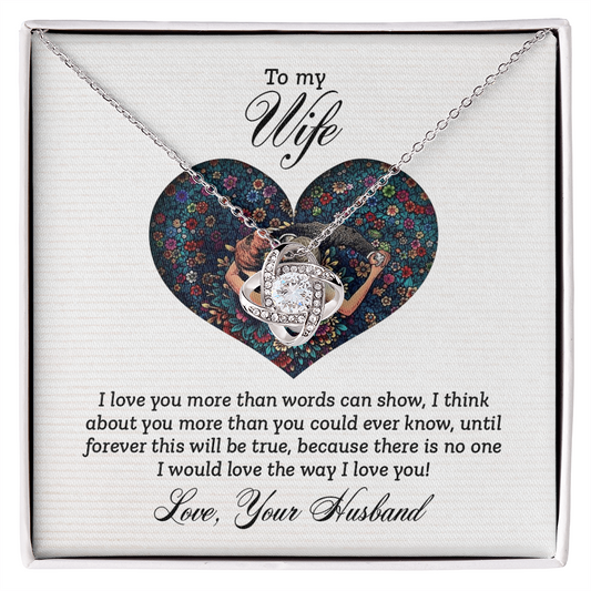 To My Wife - I Love You More Necklace