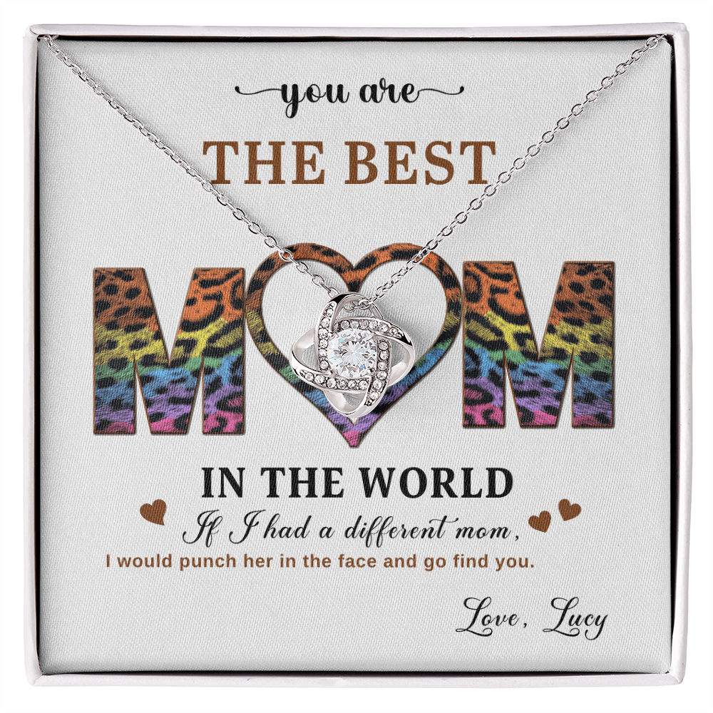 Love Knot Necklace Mom Gift For Mother's Day From Daughter.