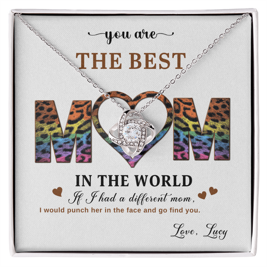 Love Knot Necklace Mom Gift For Mother's Day From Daughter.