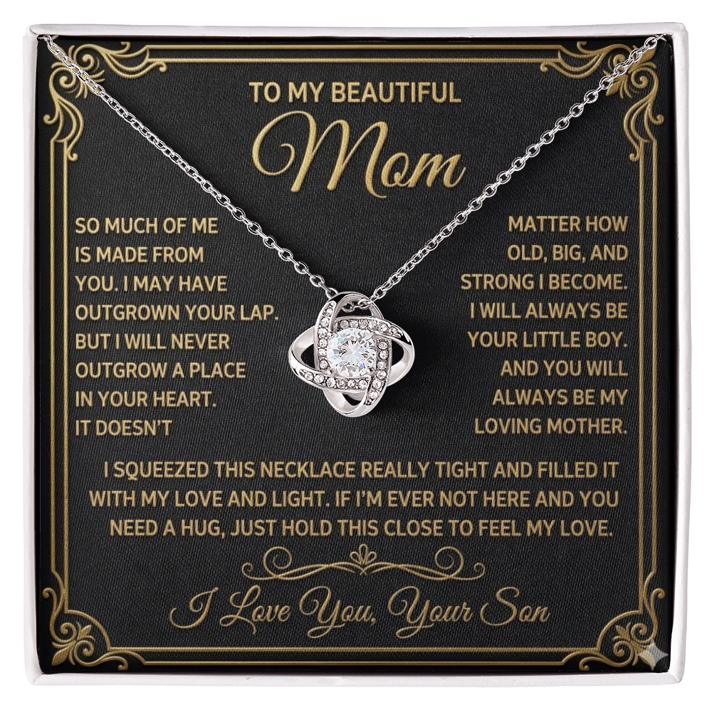 Love Knot necklace  -  Mother's Day Gift for Mom From Son