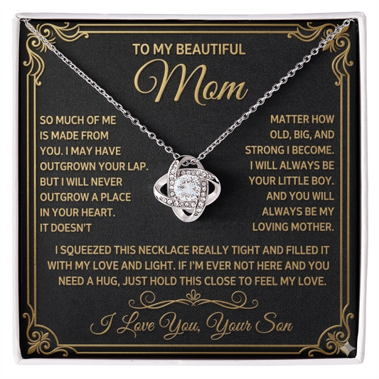 Love Knot necklace  -  Mother's Day Gift for Mom From Son