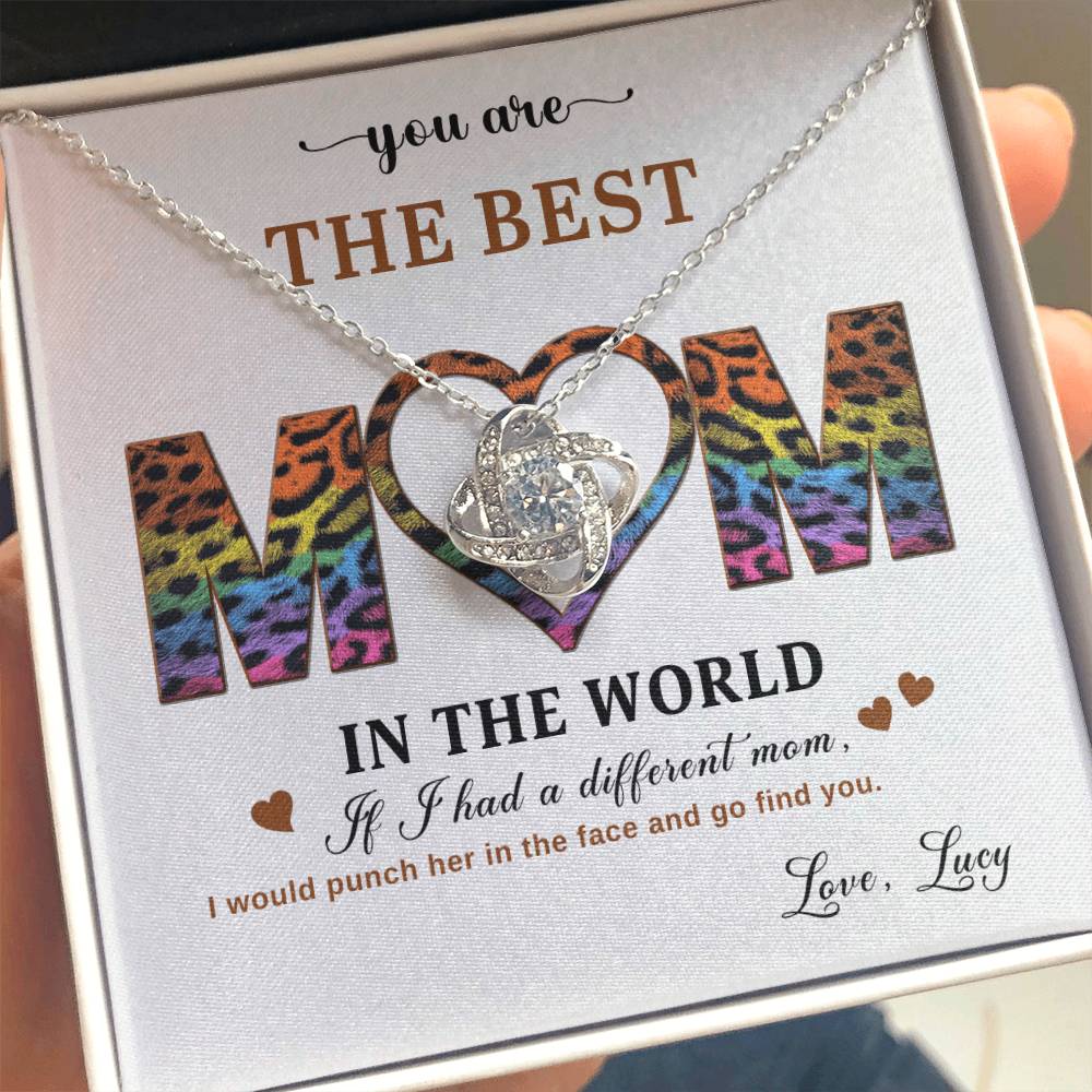 Love Knot Necklace Mom Gift For Mother's Day From Daughter.