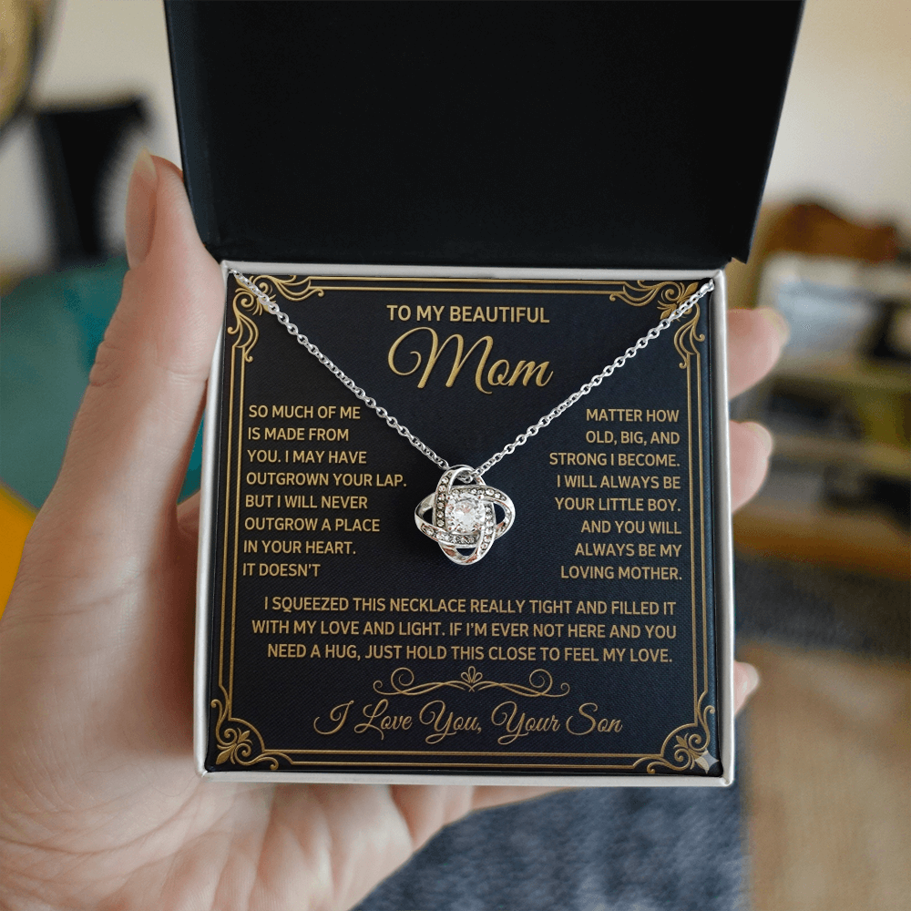 Love Knot necklace  -  Mother's Day Gift for Mom From Son