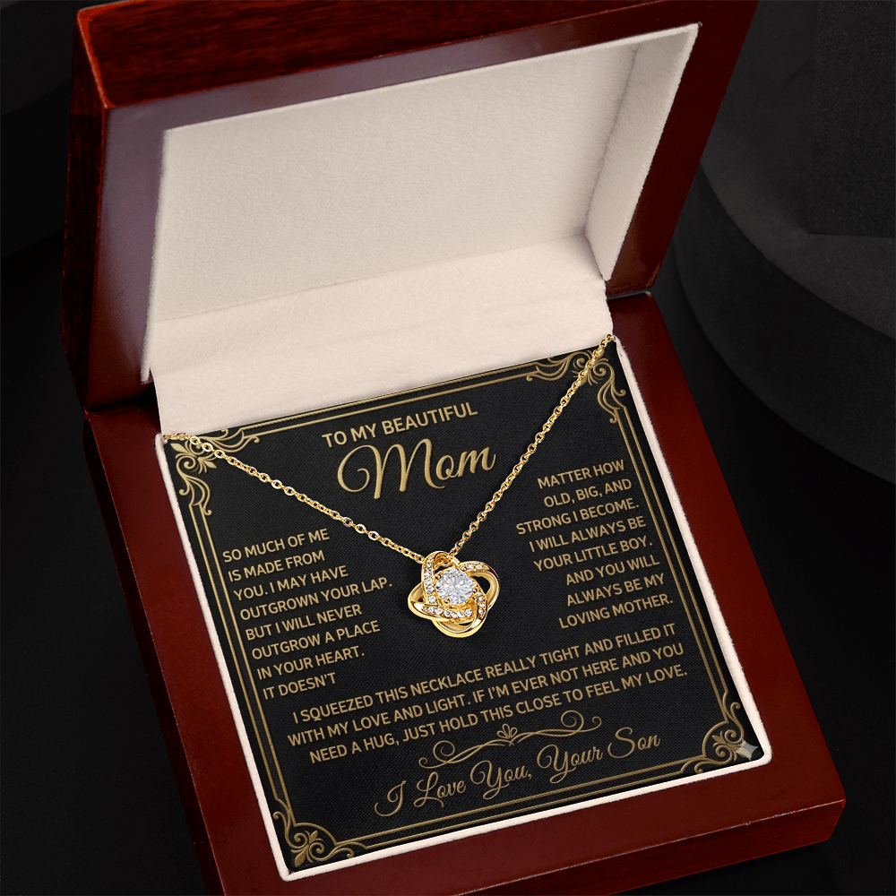 Love Knot necklace  -  Mother's Day Gift for Mom From Son