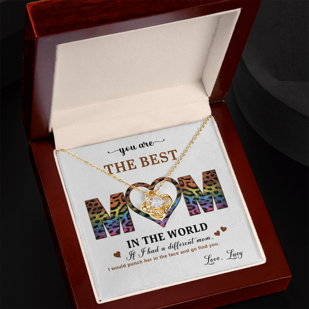 Love Knot Necklace Mom Gift For Mother's Day From Daughter.
