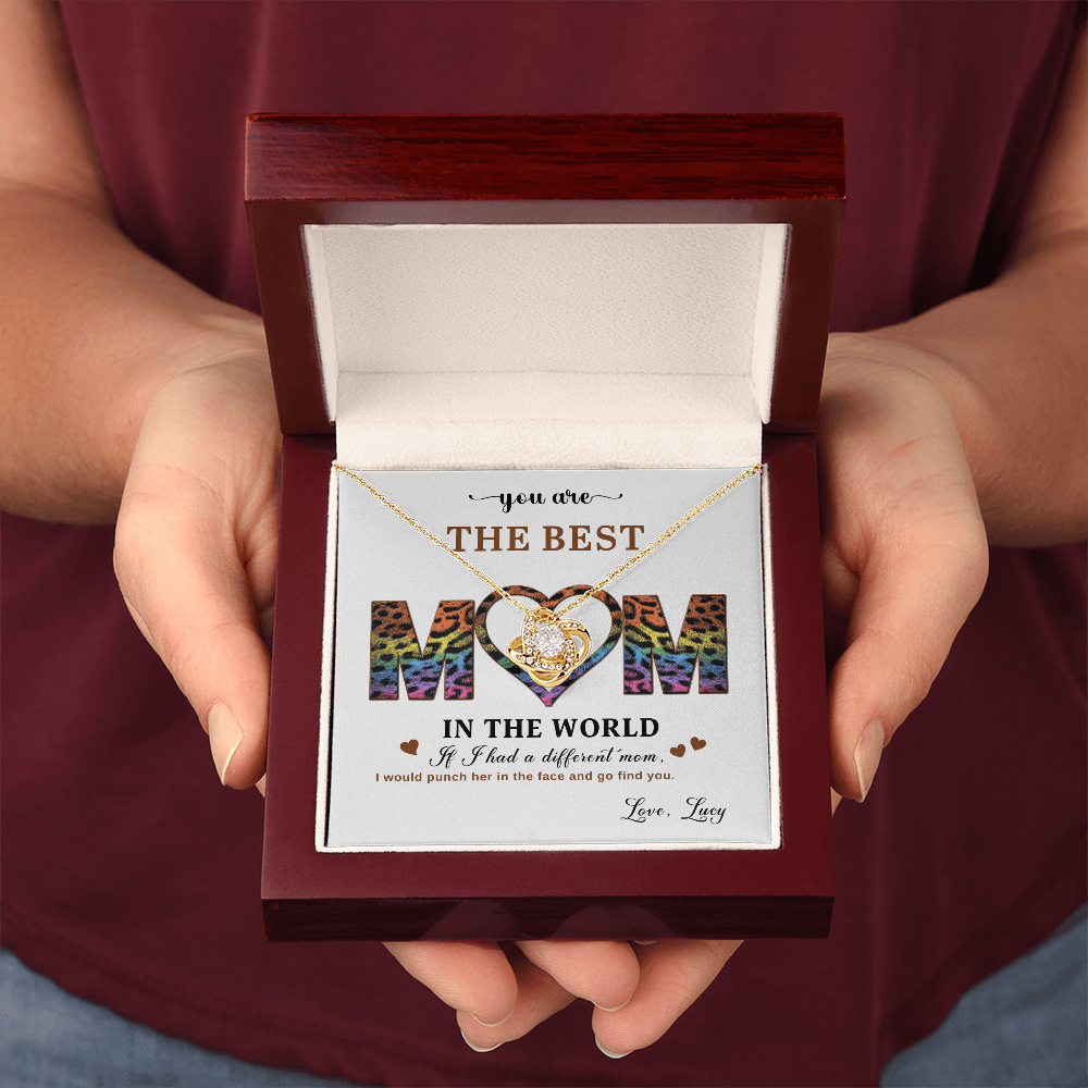 Love Knot Necklace Mom Gift For Mother's Day From Daughter.