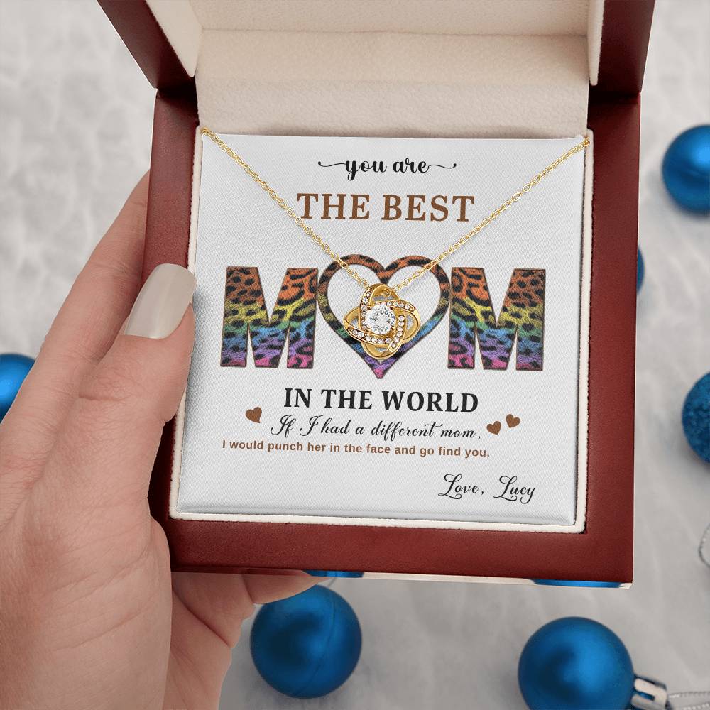 Love Knot Necklace Mom Gift For Mother's Day From Daughter.