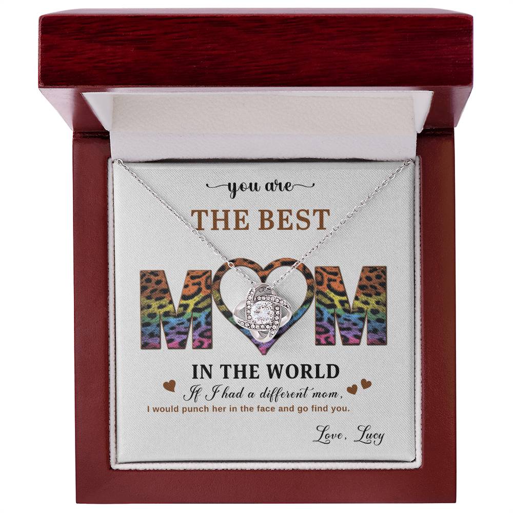 Love Knot Necklace Mom Gift For Mother's Day From Daughter.