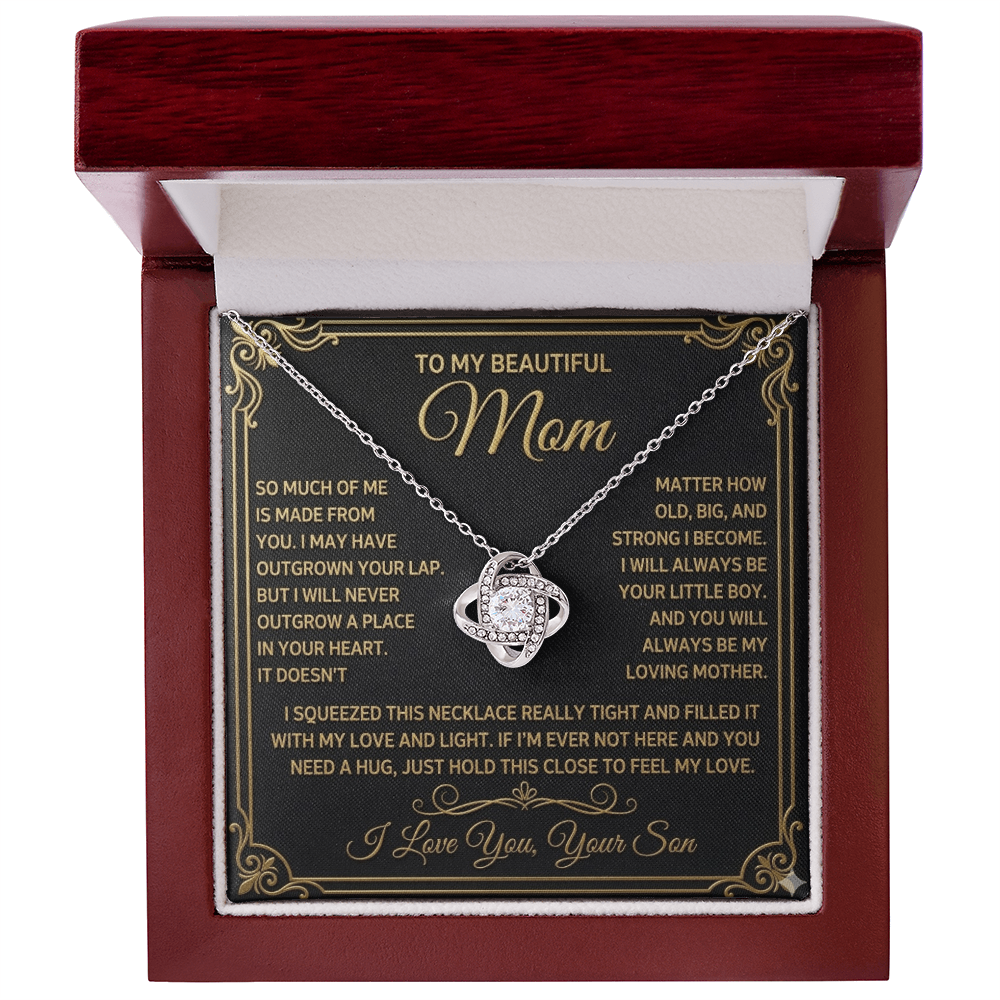 Love Knot necklace  -  Mother's Day Gift for Mom From Son