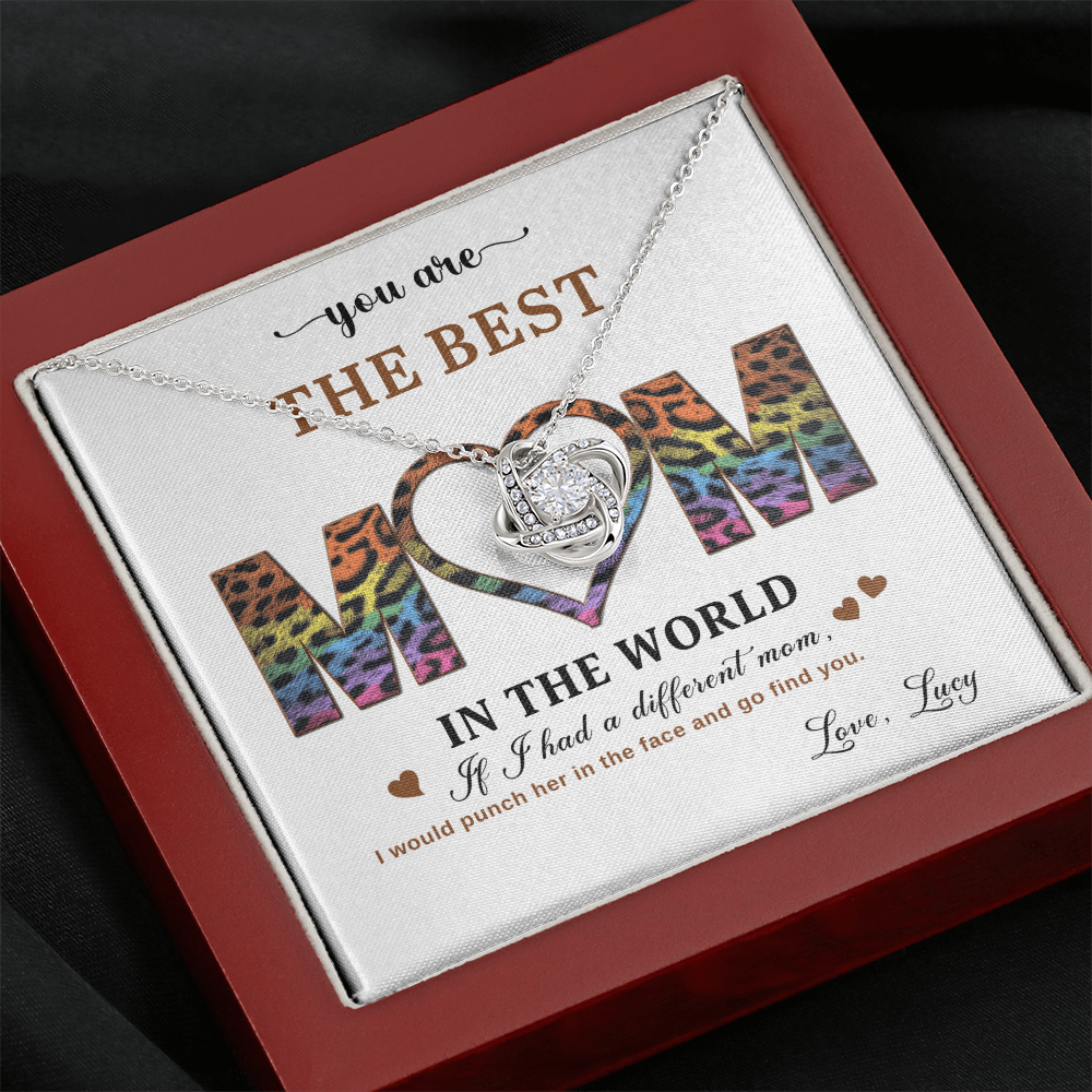 Love Knot Necklace Mom Gift For Mother's Day From Daughter.