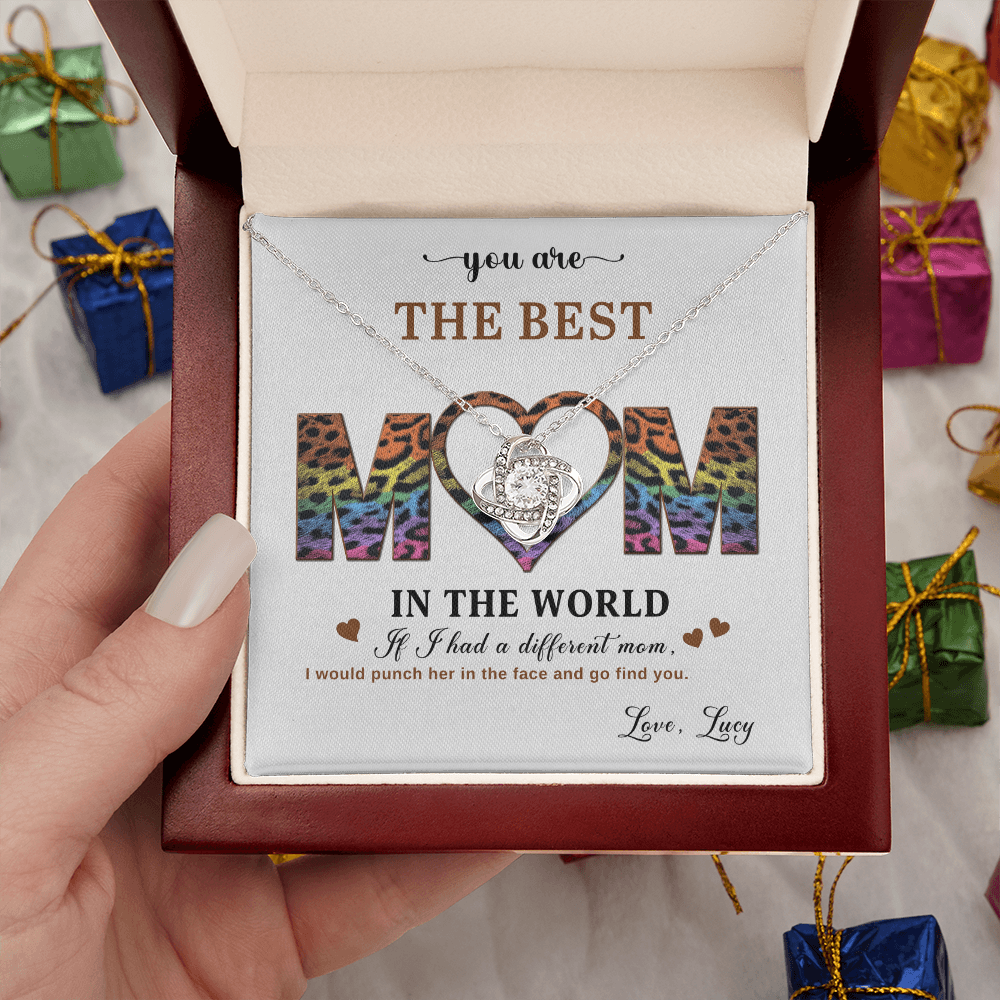Love Knot Necklace Mom Gift For Mother's Day From Daughter.