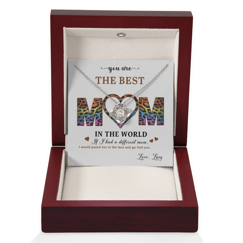 Love Knot Necklace Mom Gift For Mother's Day From Daughter.