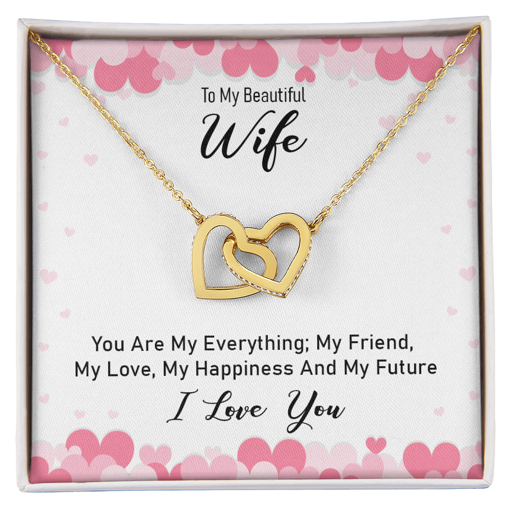 Interlocking Hearts Necklace Gift  Her  : For Mom, Daughter , Grandma,