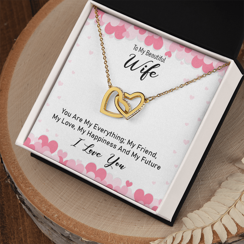 Interlocking Hearts Necklace Gift  Her  : For Mom, Daughter , Grandma,