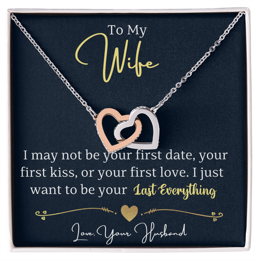 To My Wife  Interlocking Hearts Necklace Gift From Husband