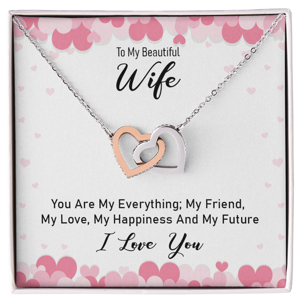Interlocking Hearts Necklace Gift  Her  : For Mom, Daughter , Grandma,