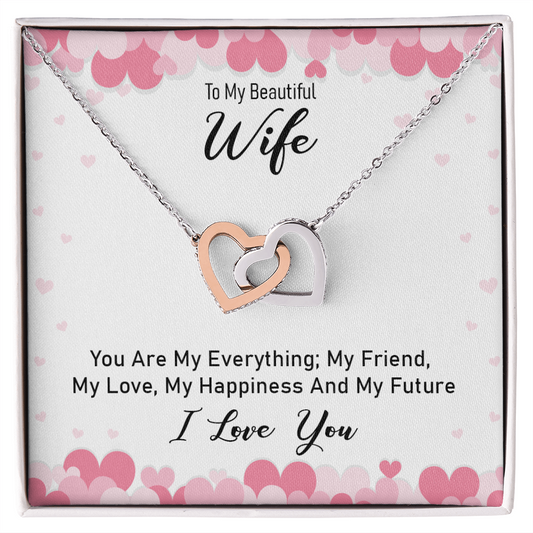 Interlocking Hearts Necklace Gift  Her  : For Mom, Daughter , Grandma,