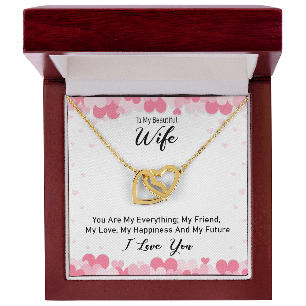 Interlocking Hearts Necklace Gift  Her  : For Mom, Daughter , Grandma,