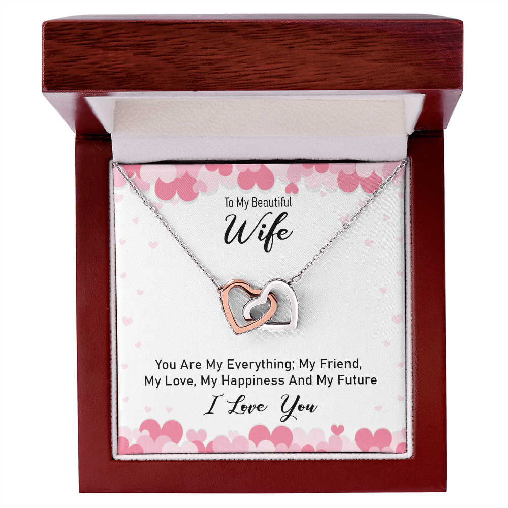 Interlocking Hearts Necklace Gift  Her  : For Mom, Daughter , Grandma,