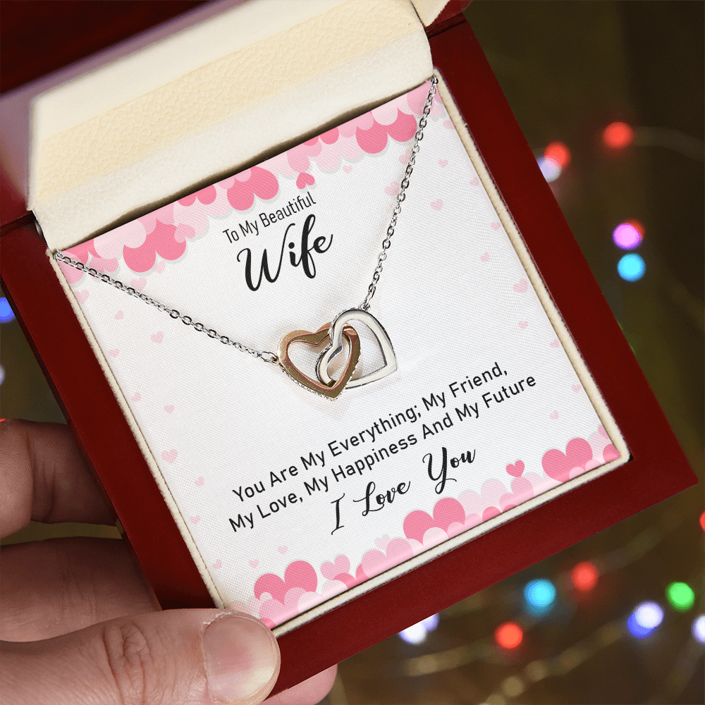 Interlocking Hearts Necklace Gift  Her  : For Mom, Daughter , Grandma,