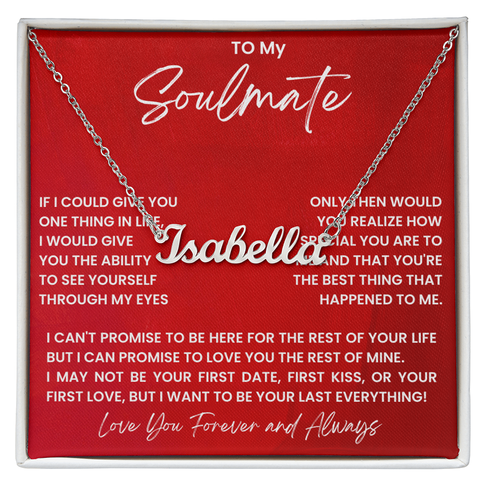 To My Soulemate Necklace Gift