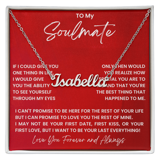 To My Soulemate Necklace Gift
