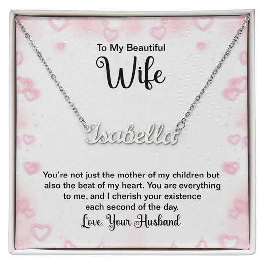 Custom Name Necklace  Mother's Day Gift From Husband