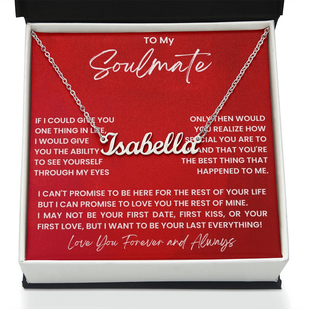 To My Soulemate Necklace Gift