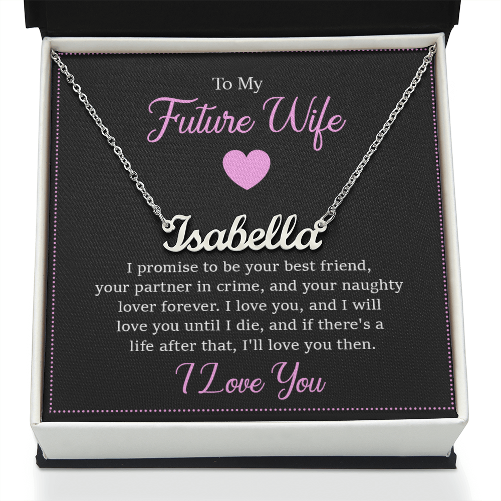 To My Future Wife   Custom Name Necklace Gift From Boyfriend