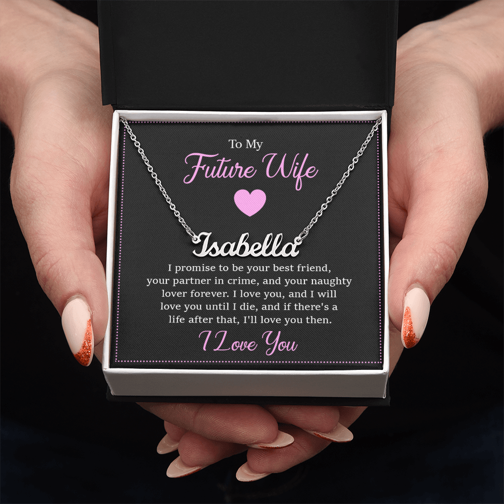 To My Future Wife   Custom Name Necklace Gift From Boyfriend