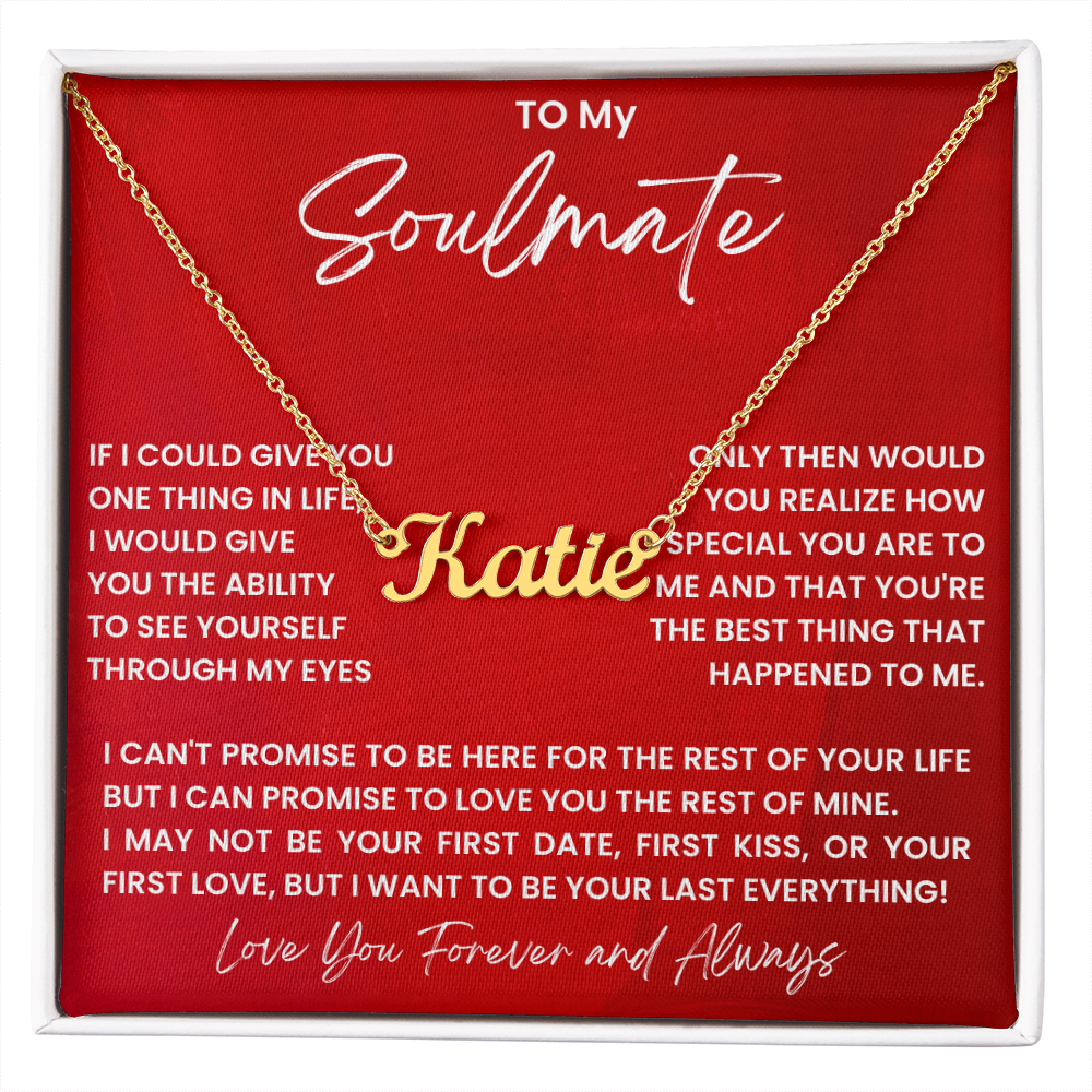 To My Soulemate Necklace Gift