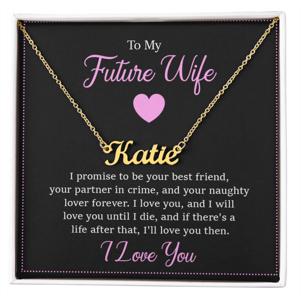 To My Future Wife   Custom Name Necklace Gift From Boyfriend