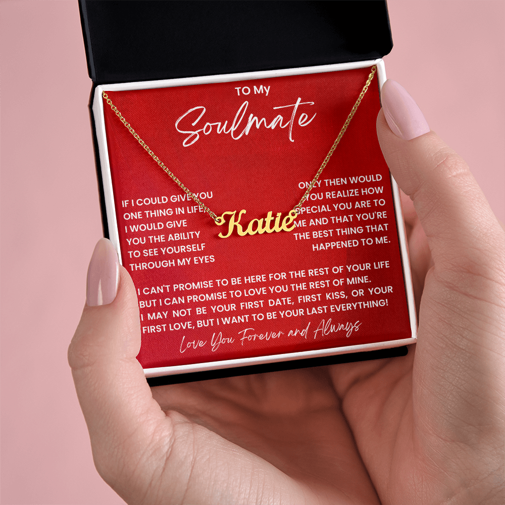 To My Soulemate Necklace Gift