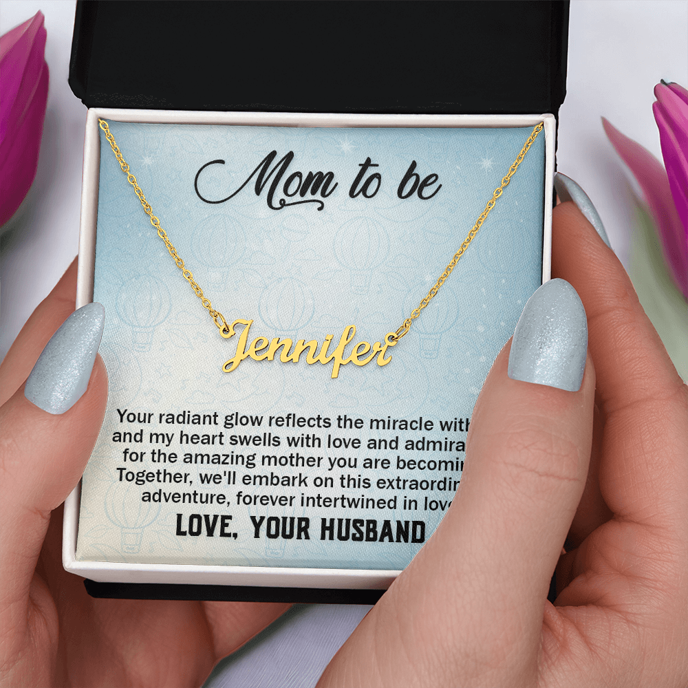 Custom Name Necklace Gift For Mom On Mother's Day  Gift for Pregnante Wife