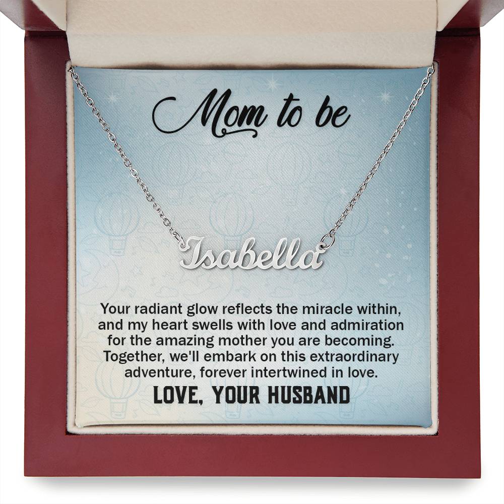 Custom Name Necklace Gift For Mom On Mother's Day  Gift for Pregnante Wife