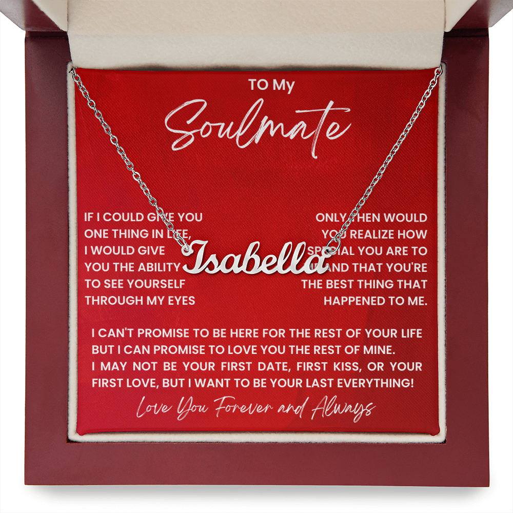 To My Soulemate Necklace Gift