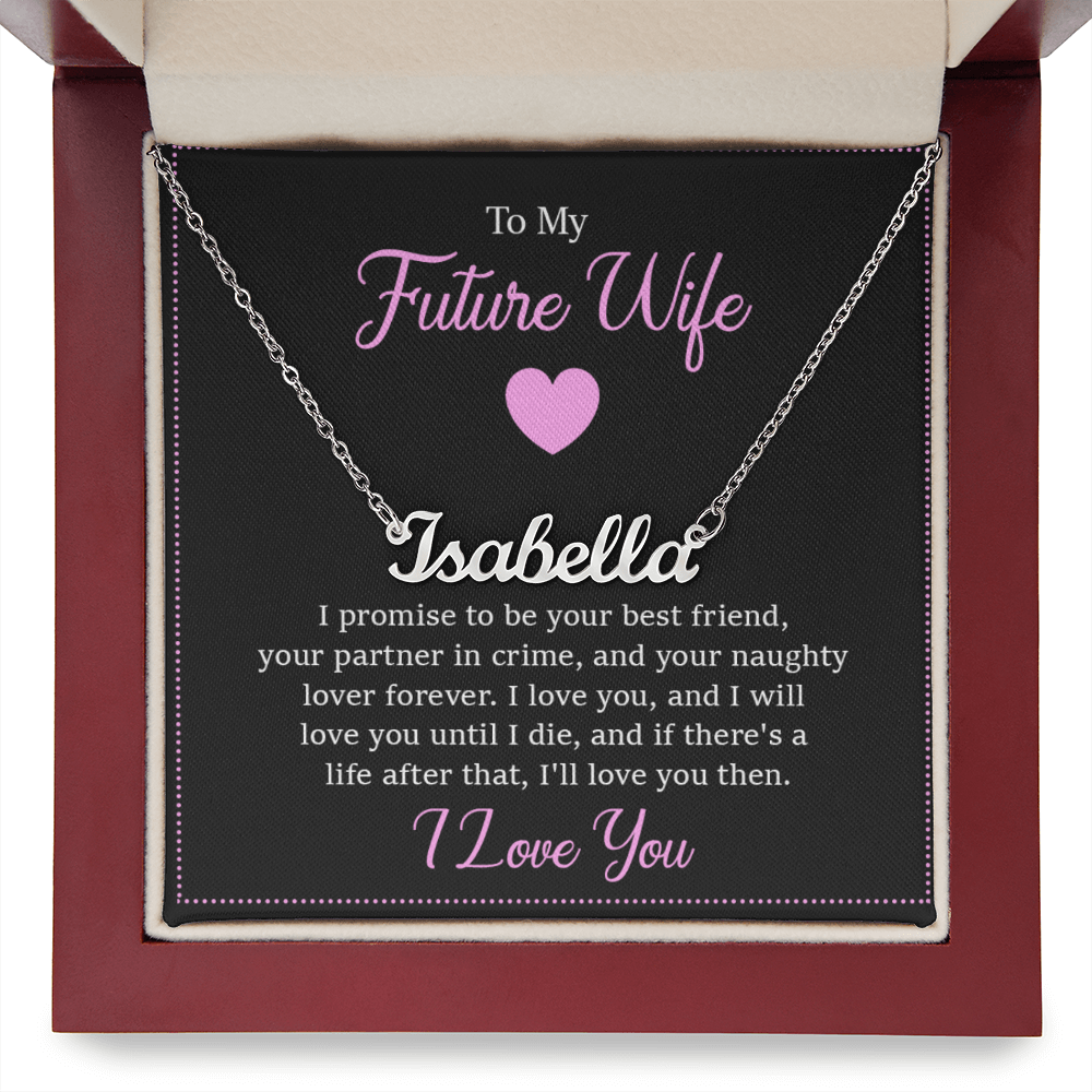 To My Future Wife   Custom Name Necklace Gift From Boyfriend