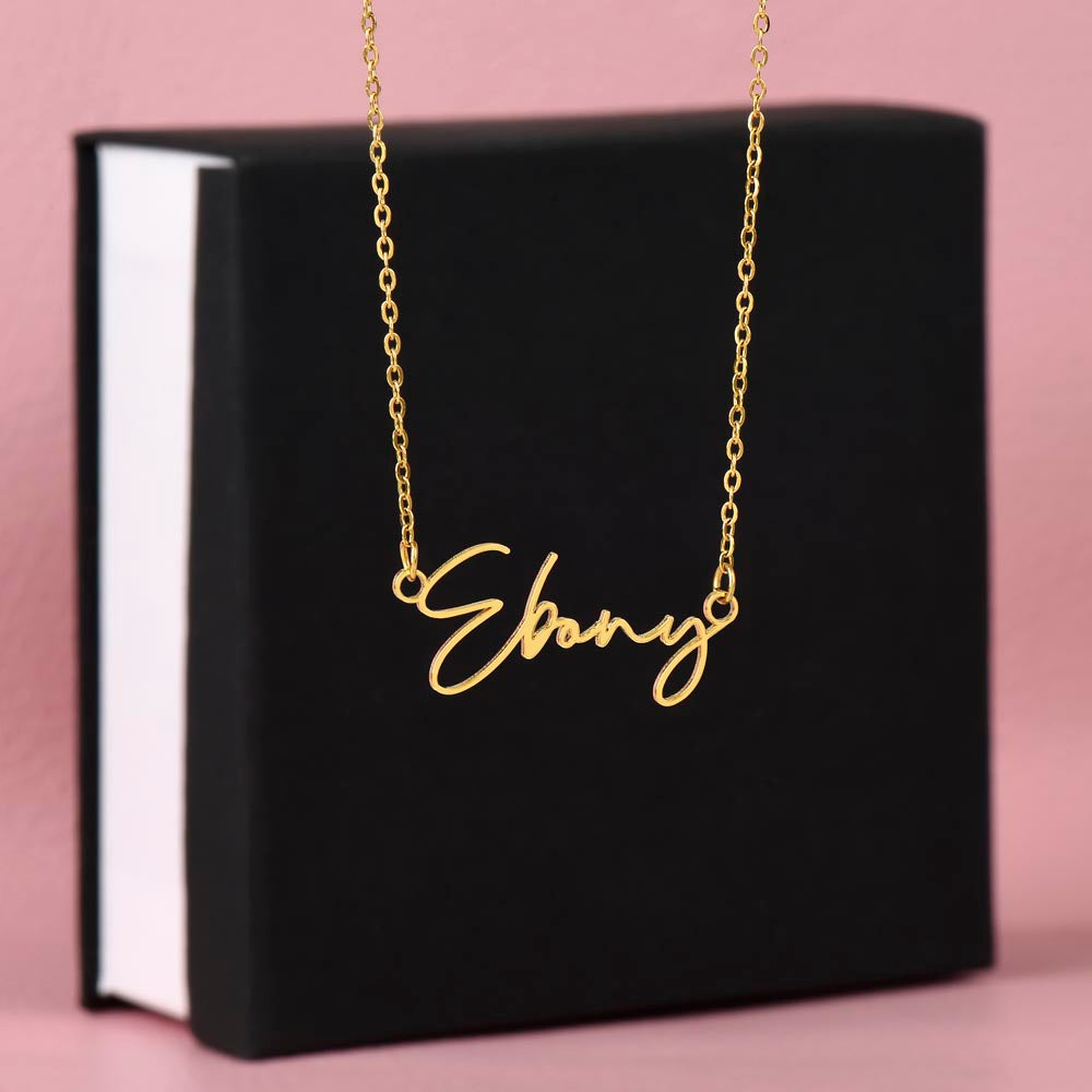 Non-Message Card Signature Style Custom Name Necklace Mom - Daugter Gift