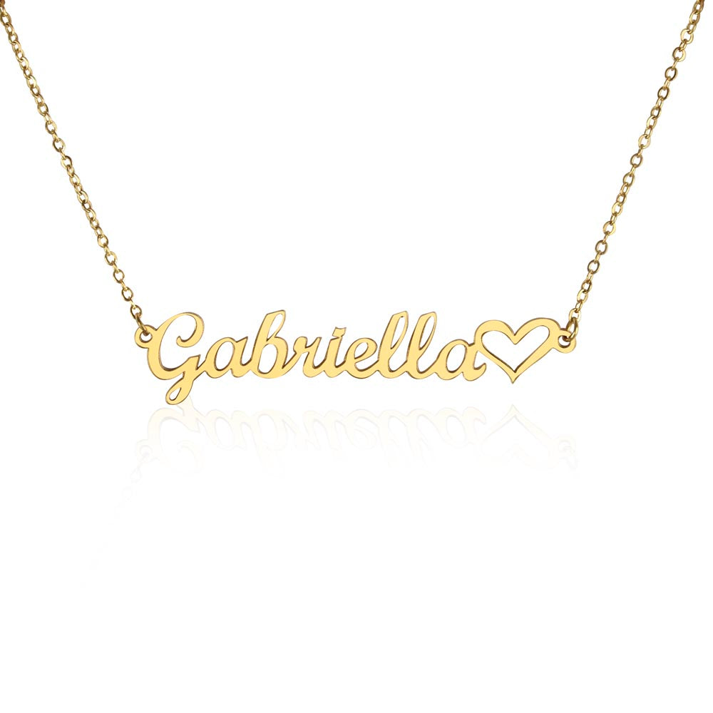 Personalized Heart Name Necklace, Gift For Mom on Mother's Day, Gift For Wife,