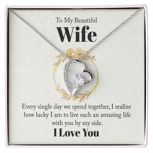 Forever Love Necklace Gift To My Beautful Wife Gift For Mom