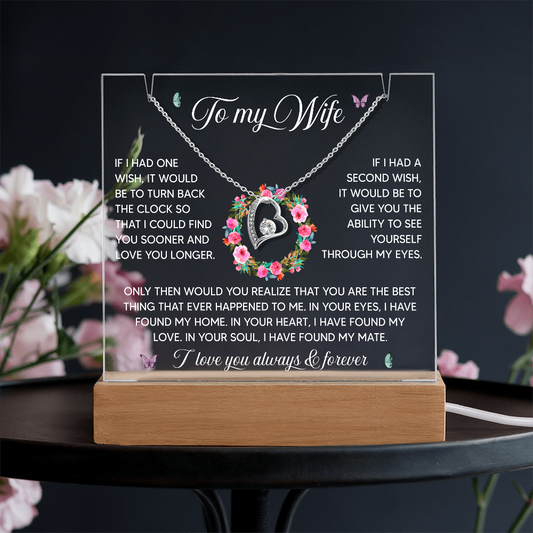 Keepsake Acrylic & Forever Love Necklace  Mother's Day Gift  from Son